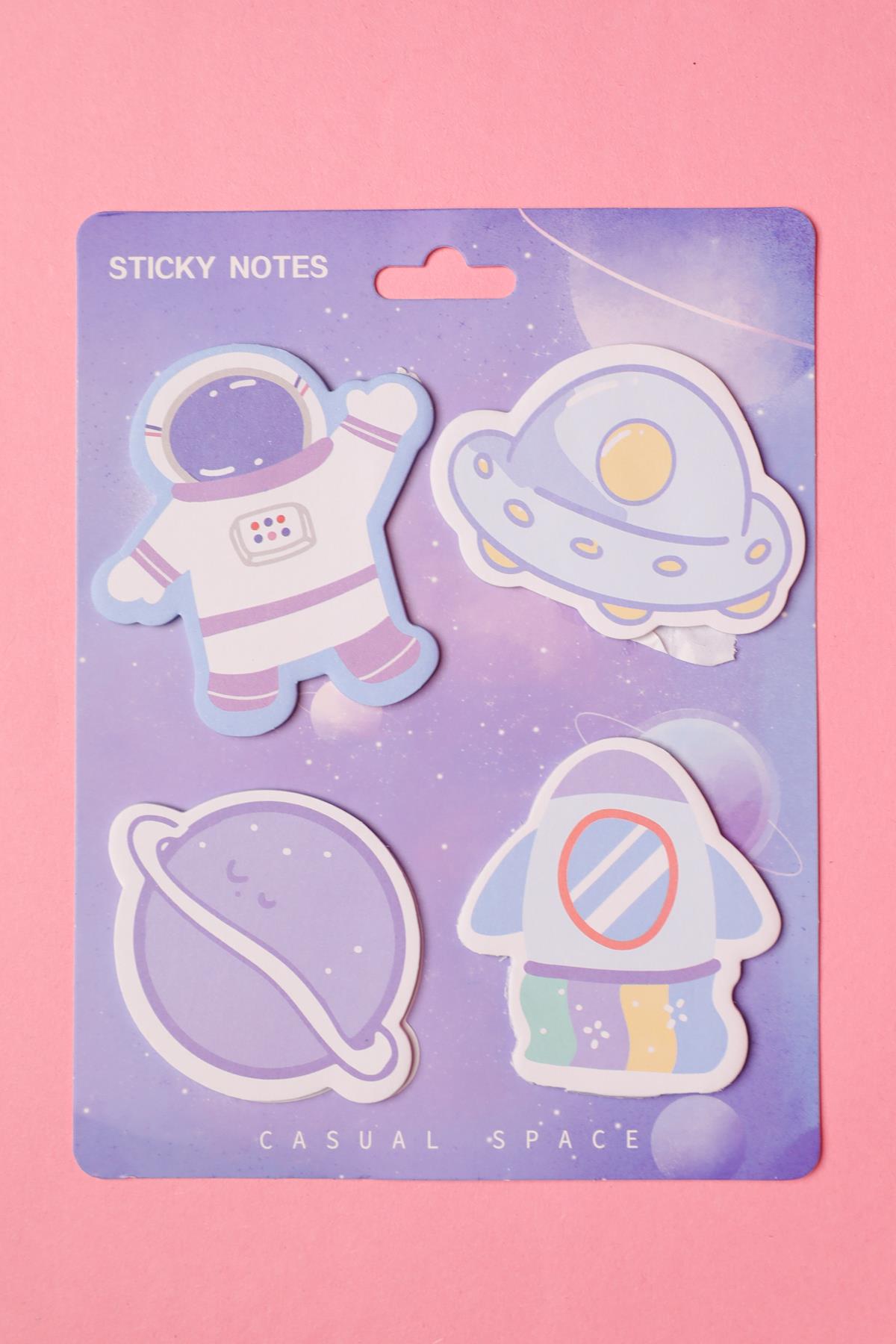 Astronot Tasarımlı  Post-it Not Defteri