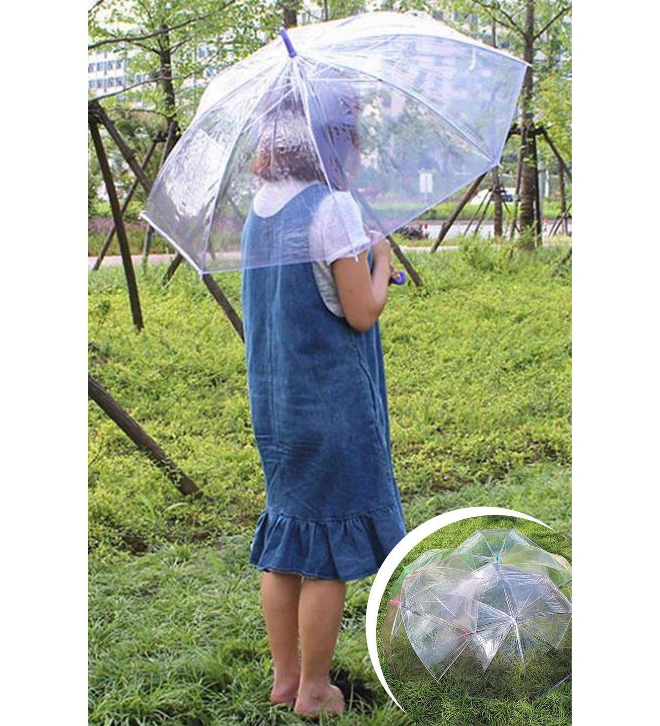 Baston Şeffaf Şemsiye