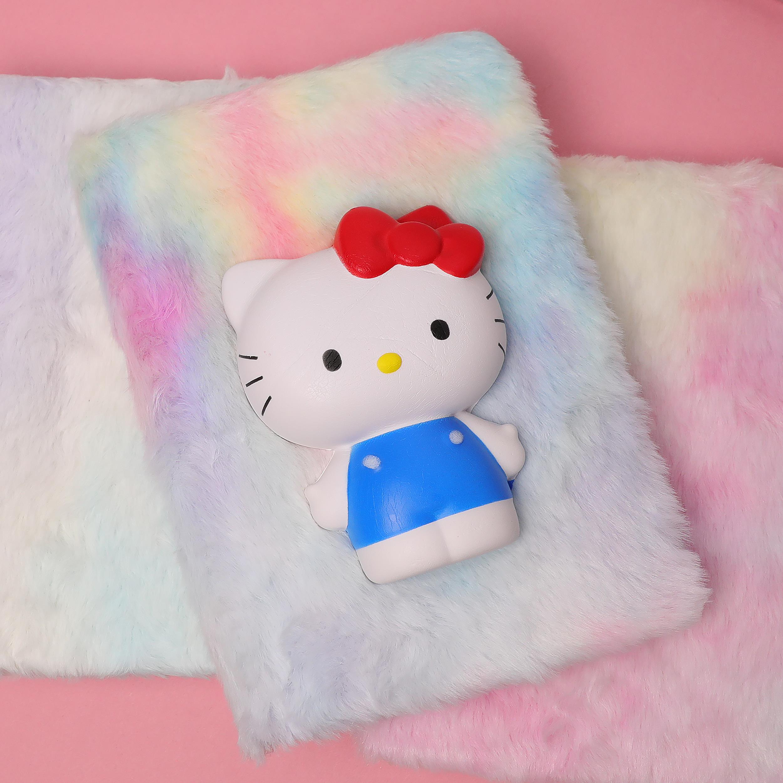 Hello lKitty Peluş  Squishy Defter Çizgili  Kalem Hediyeli