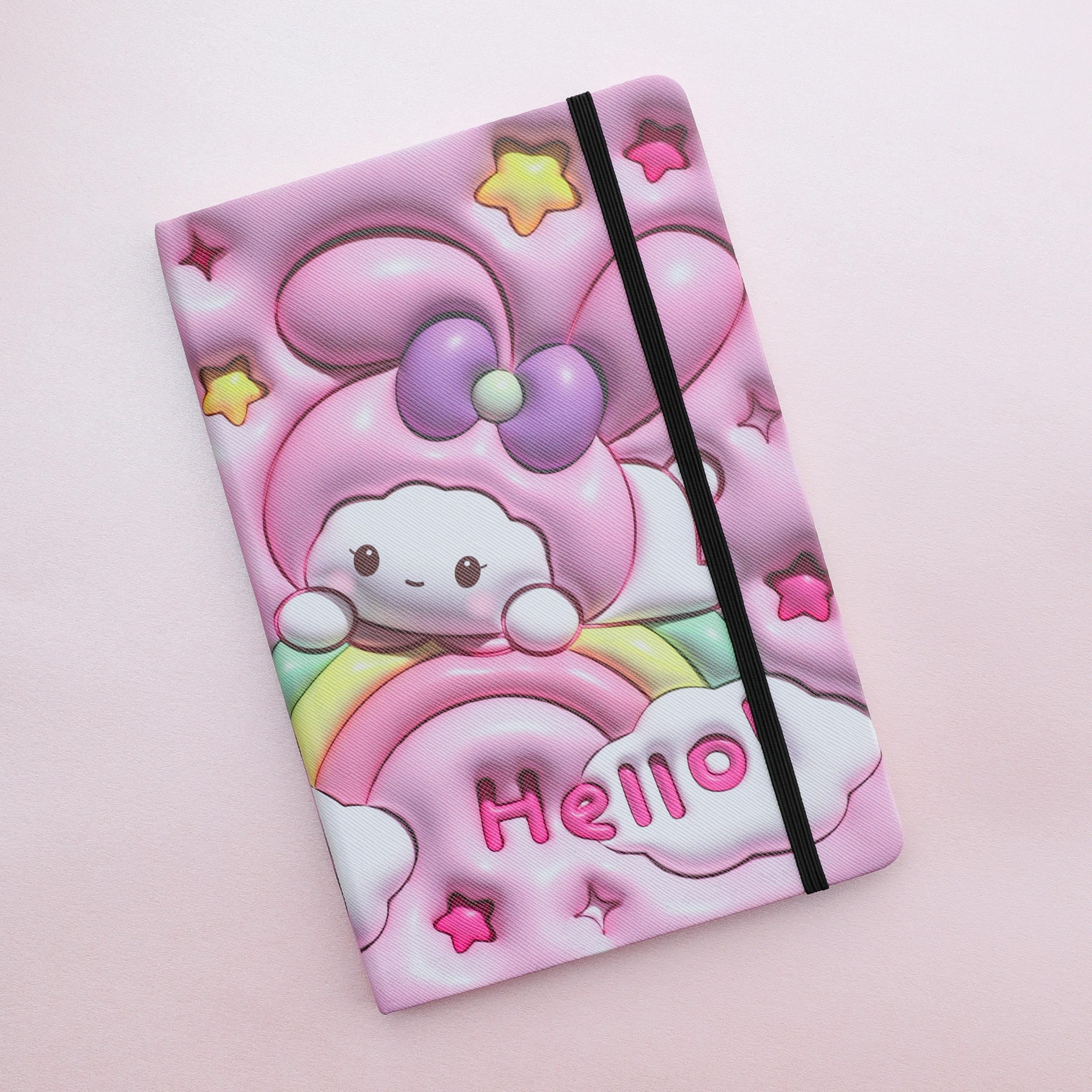 Kawai Sanrio My Melody Çizgili Lastikli Defter