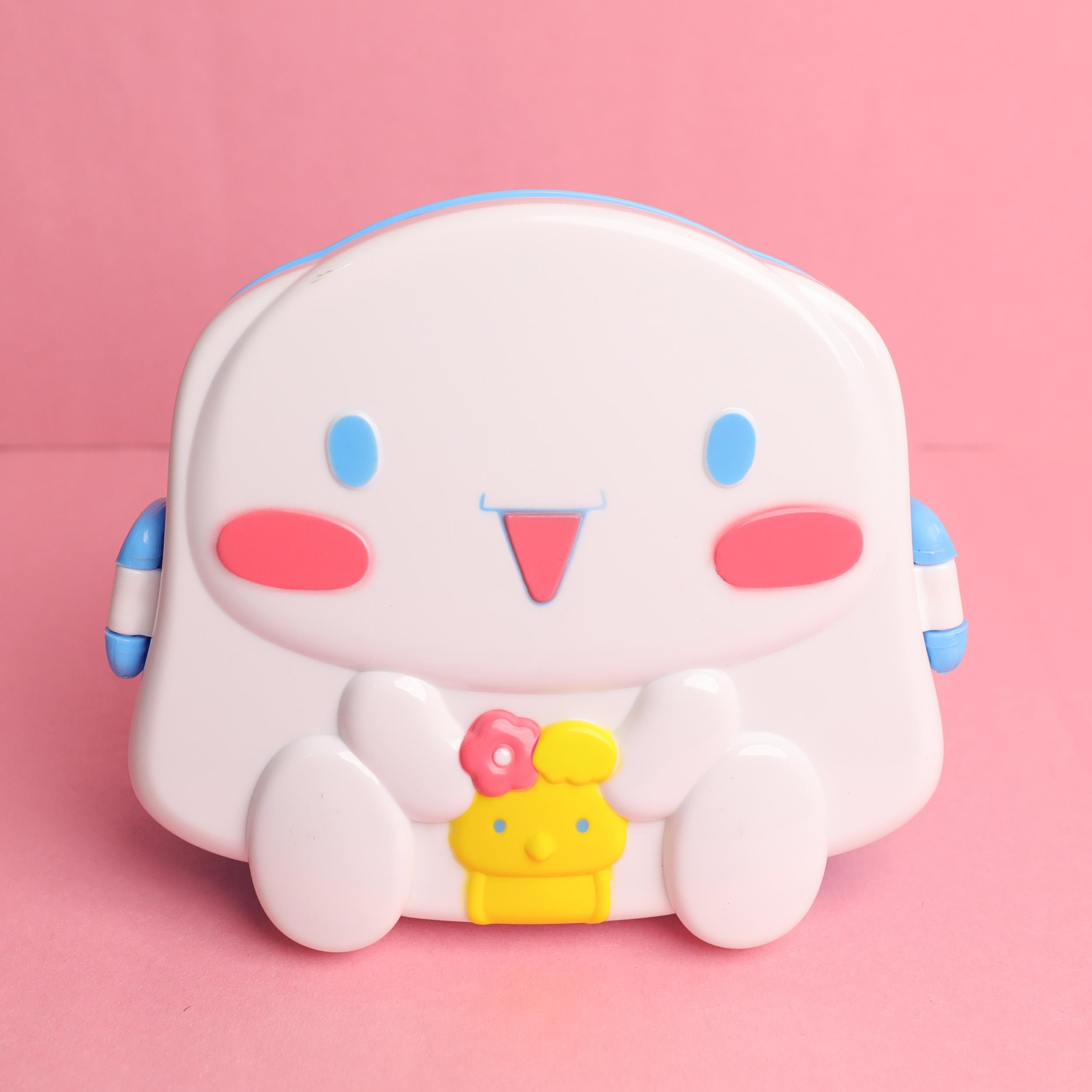 Kawaii Cinnamoroll Bölmeli Plastik Kaşıklı Beslenme Yemek Kabı Mavi