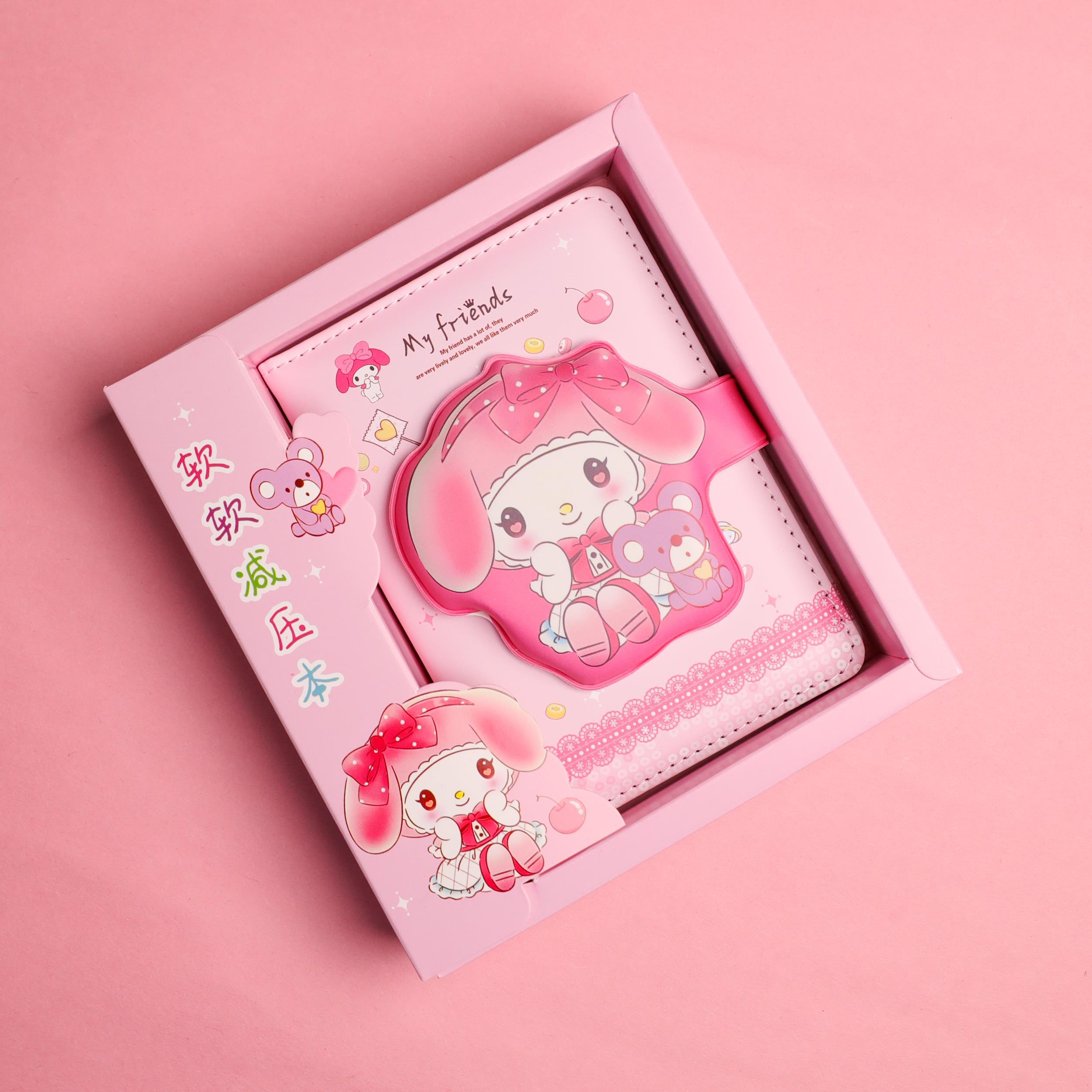 Kawaii Sanrio  Karakterleri Mıknatıs Kapaklı  Kutulu Defter