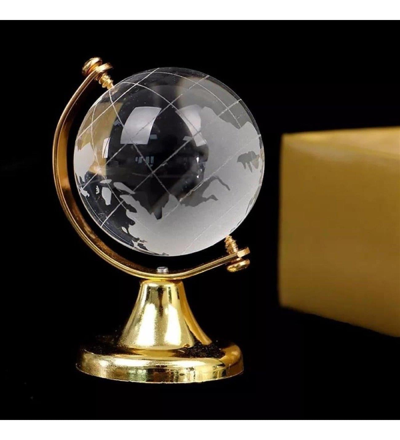 Kristal Orta Boy Cam Dünya Küre 