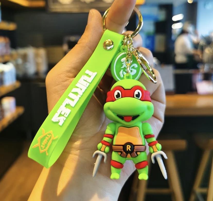Ninja Kaplumbağalar Silikon Anahtarlık Çanta Süsü
