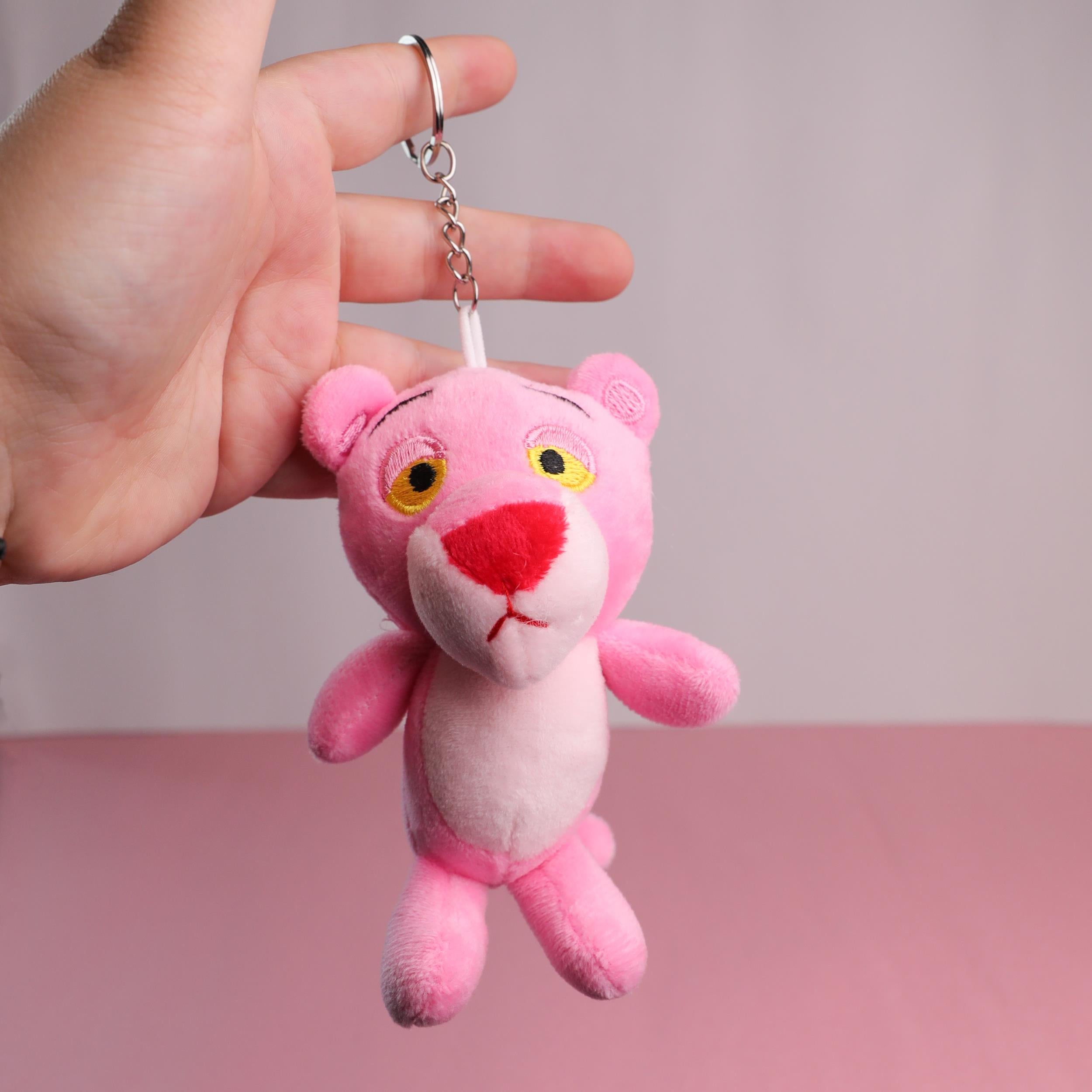 Pembe Panter Peluş Anahtarlık ve Çanta Süsü