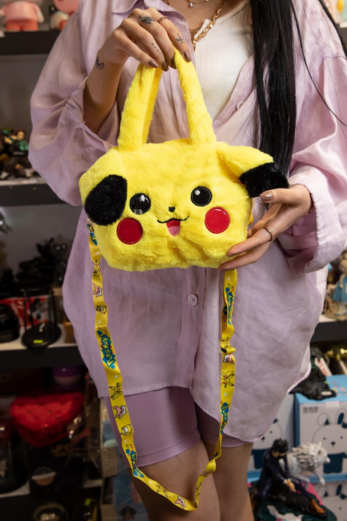 Pokemen Peluş El ve Omuz Çantası 