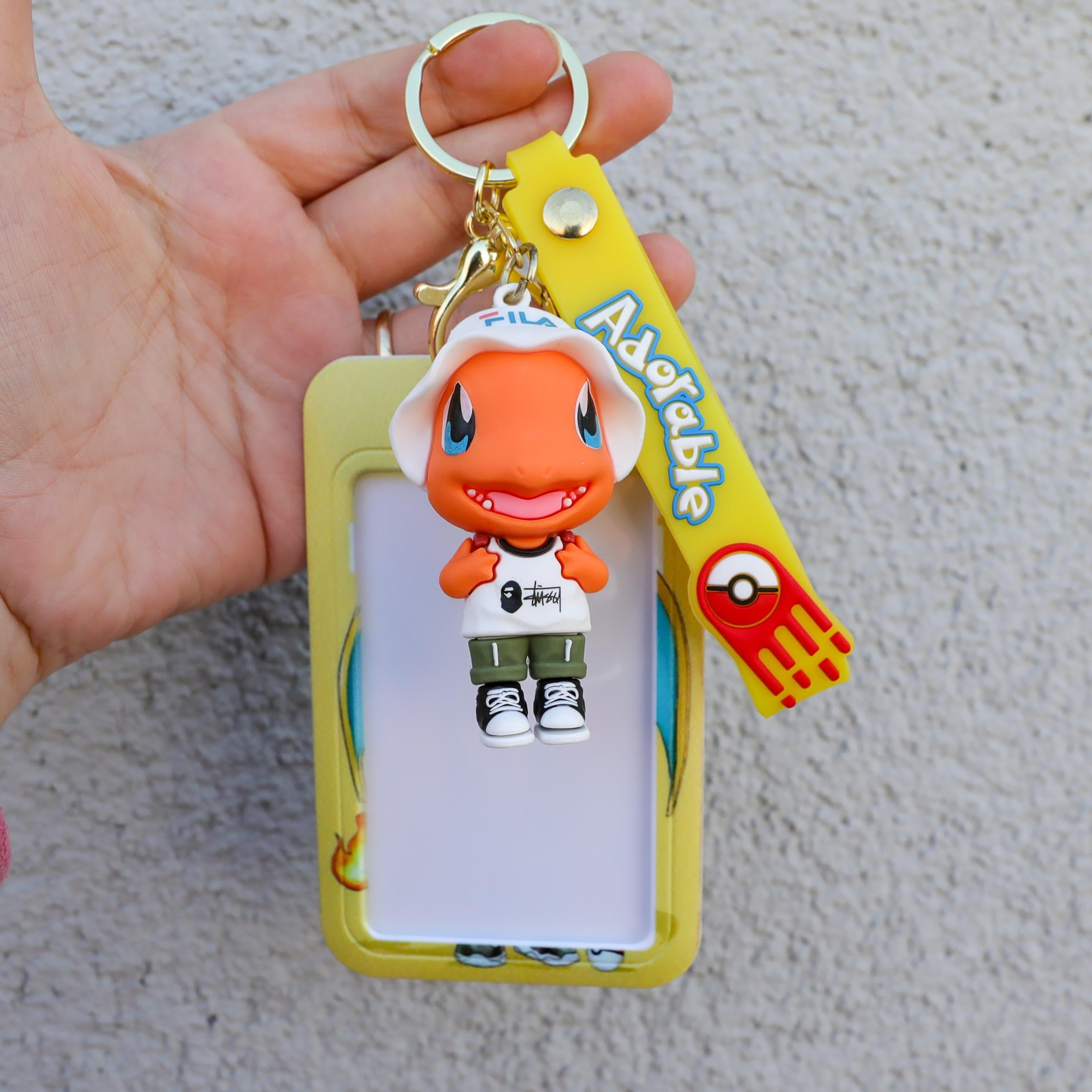 Pokemon Figür Karakter  CHARMANDER Anahtarlık Ve  Kartlık
