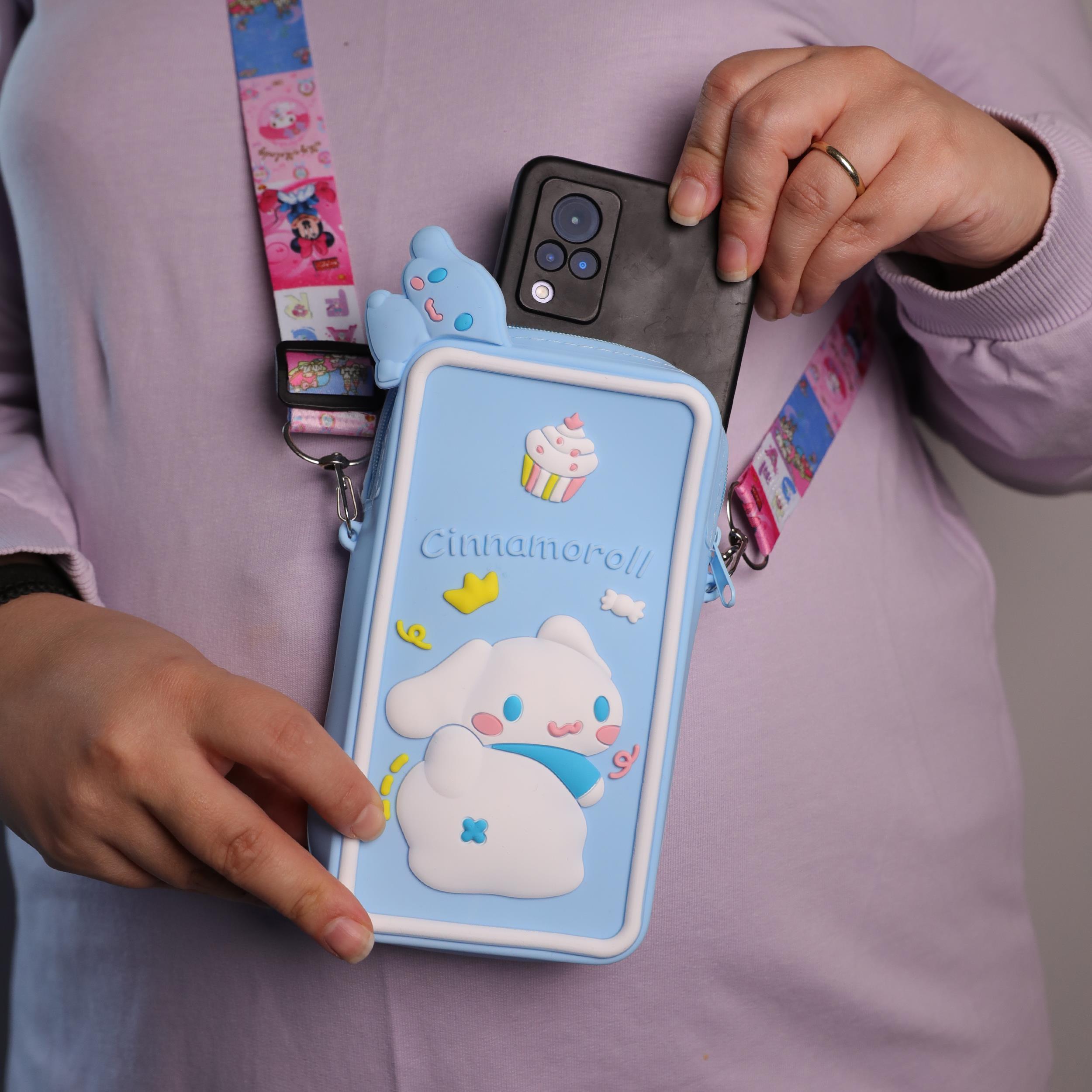 Sanrio Cinnamaroll Silikon  ÇantaAskılı Telefonluk