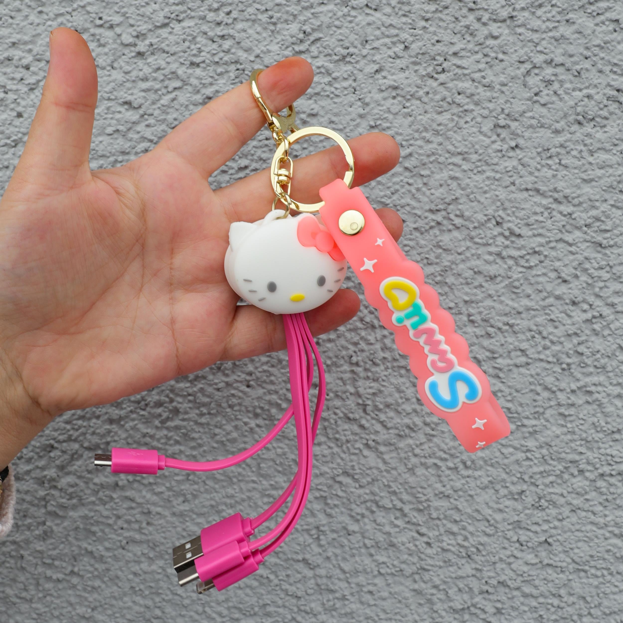 Sanrio Karakterler Silikon Anahtralık Şarj Kablosu