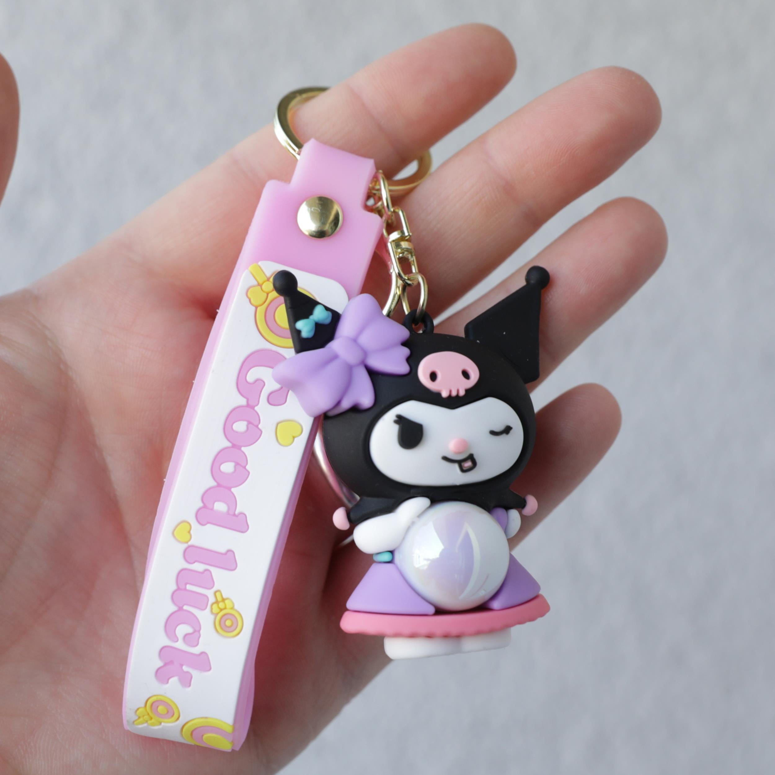 Sanrio Kuromi Işıklı Anahtarlık Çanta Aksesuarı