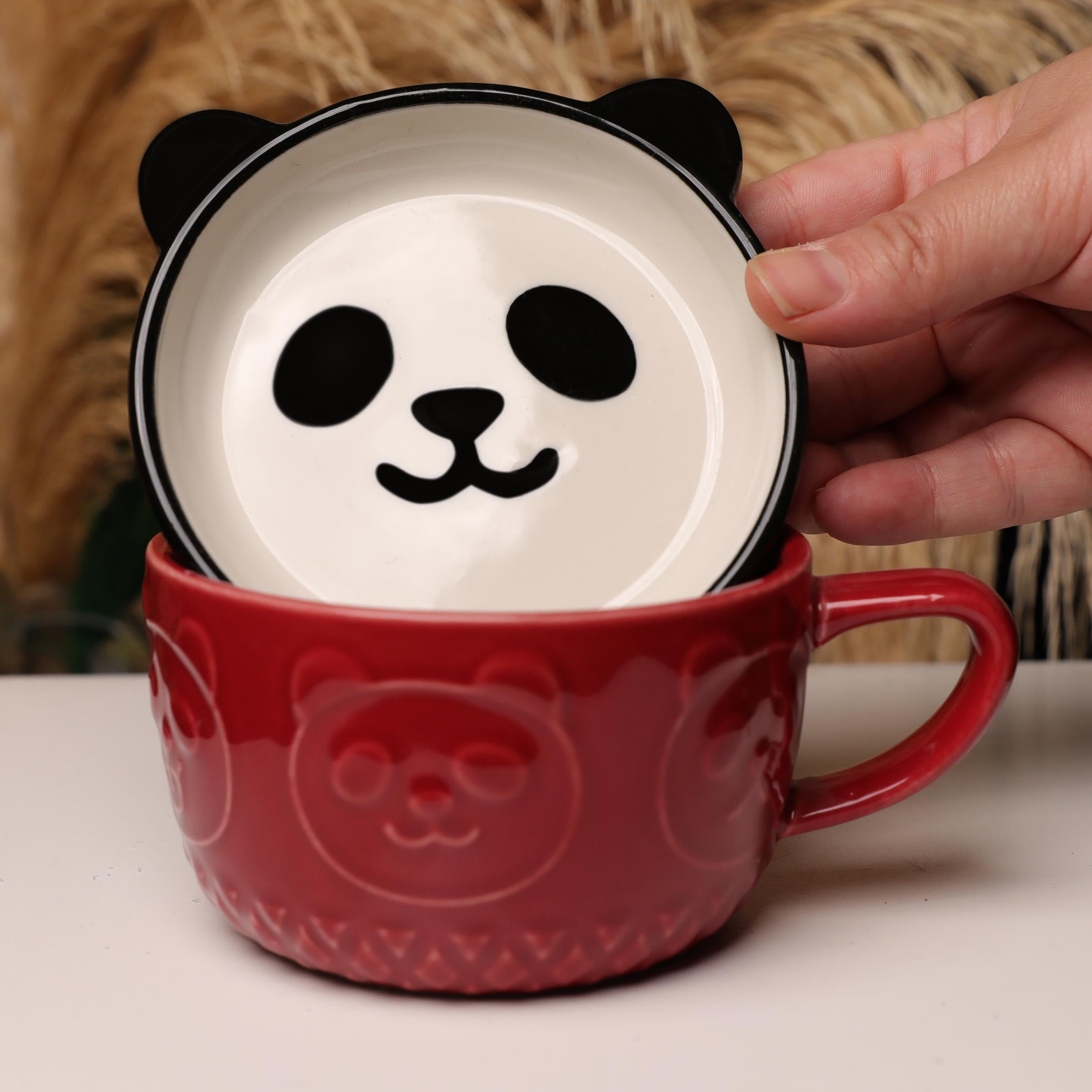 Sevimli Panda 3D Tasarım Kupa Bardak