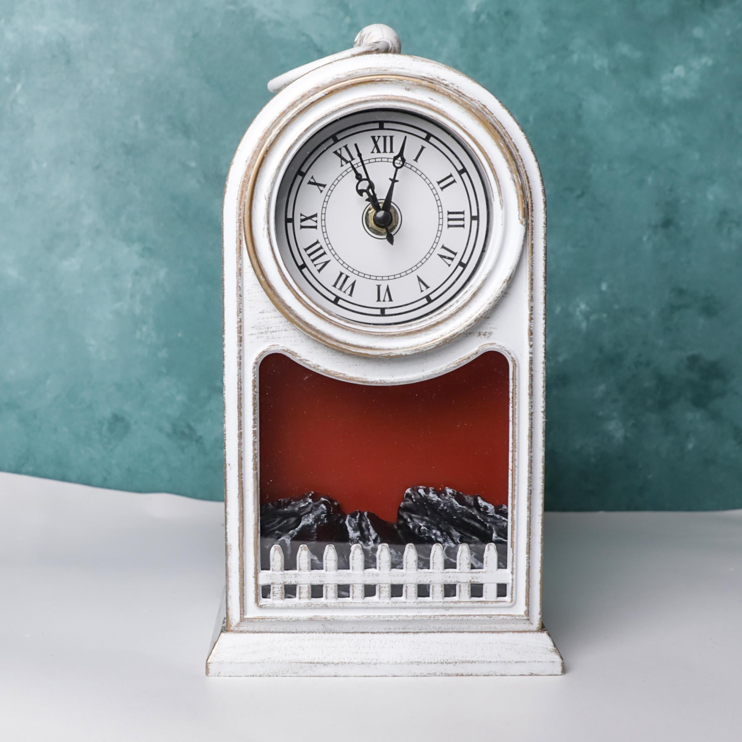 Şömine Led Işıklı Saatli Şömine