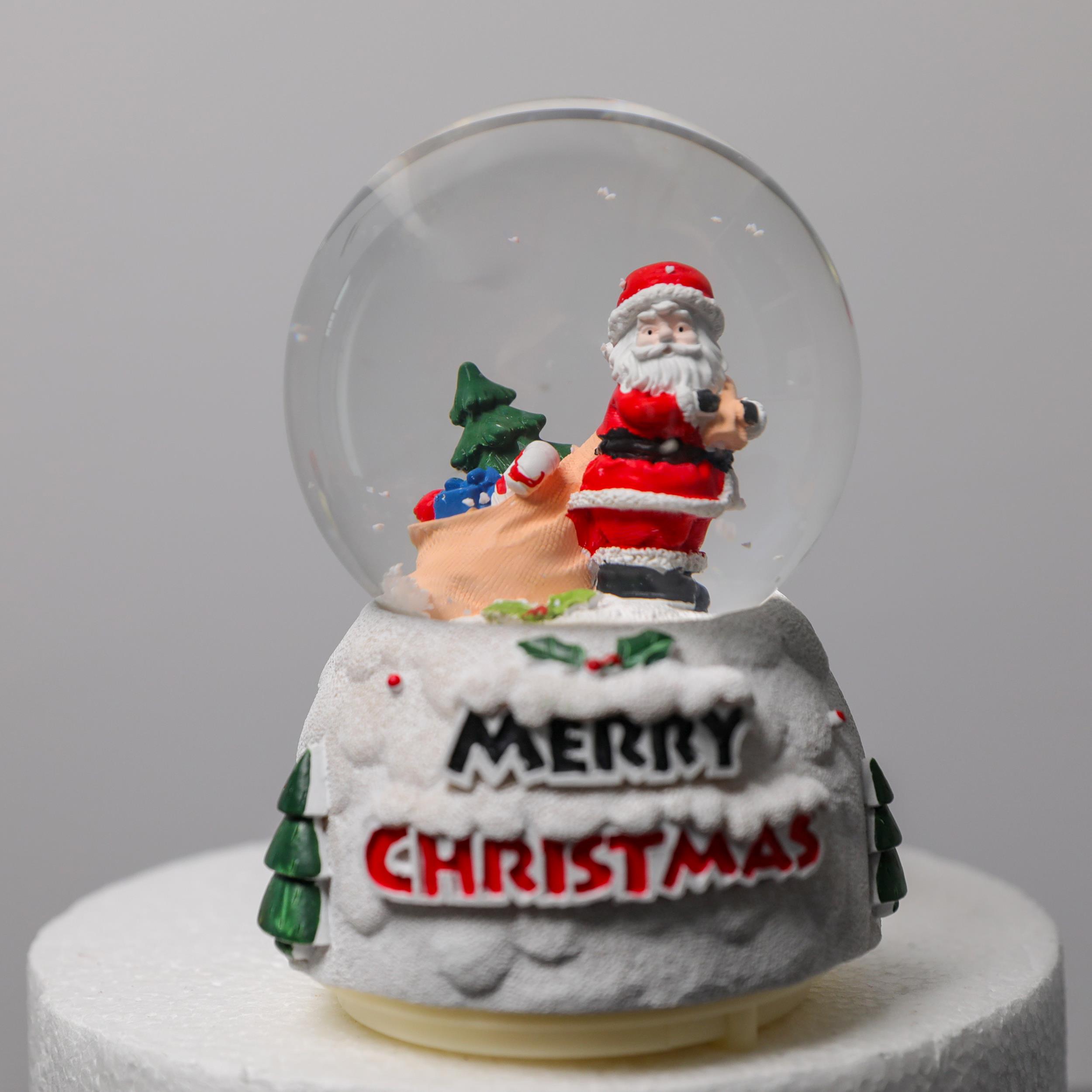 Yılbaşı Noel BabaKar Küresi Merry Christmas