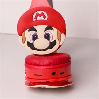 Super Mario Kablosuz Bluetooth Katlanabilir Kulaküstü Kulaklık