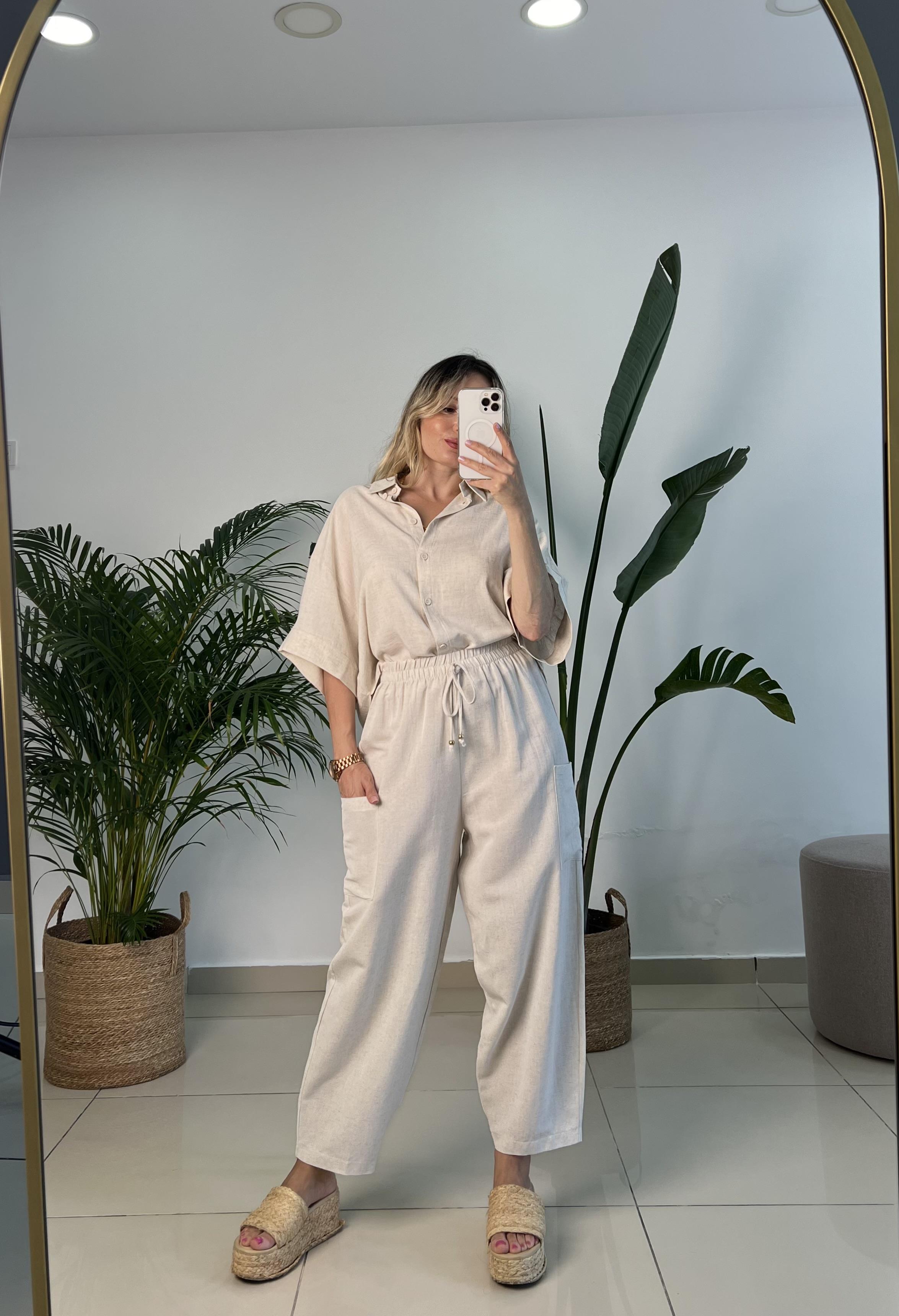 Beli Lastikli Kargo Cepli Ham Keten Pantolon