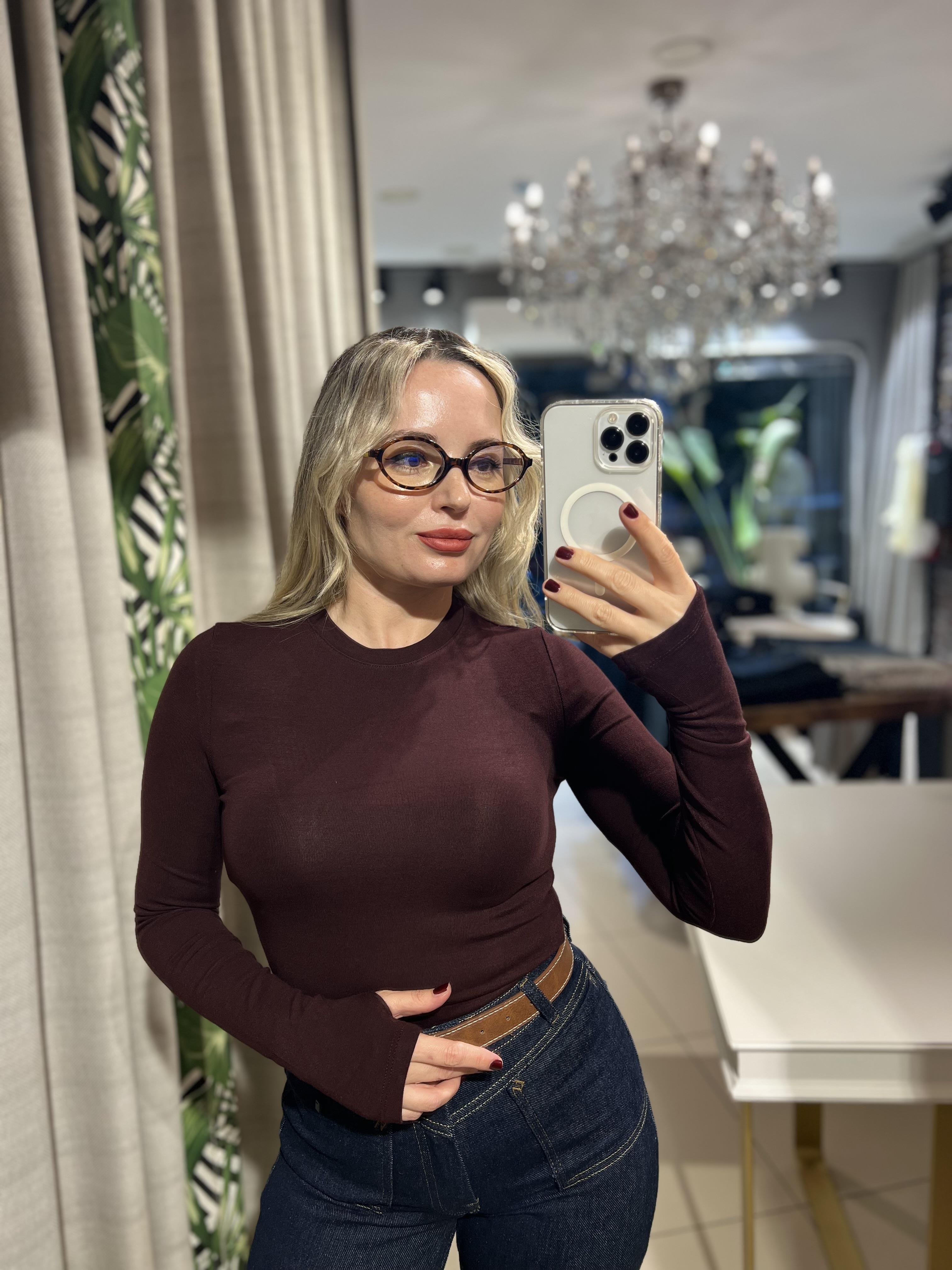 Bordo Likralı Basic Body