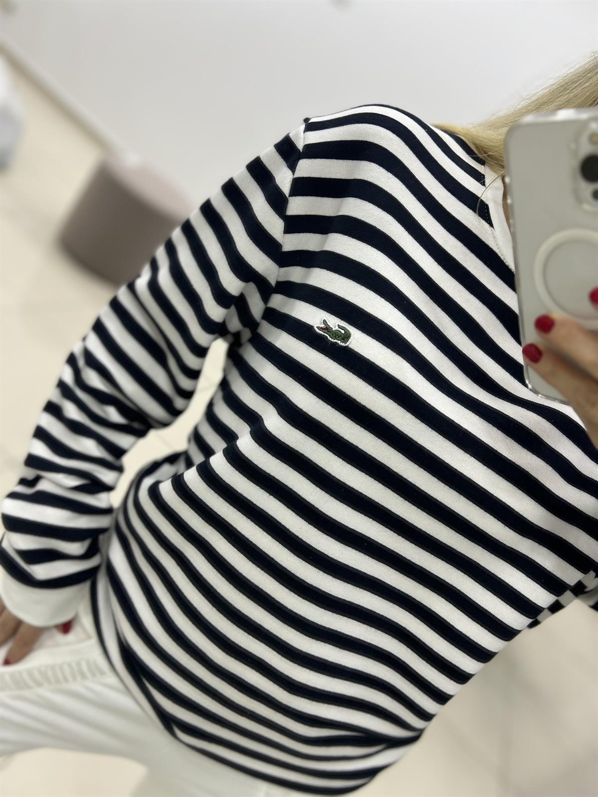 Çizgili Lacivert Sweatshırt 