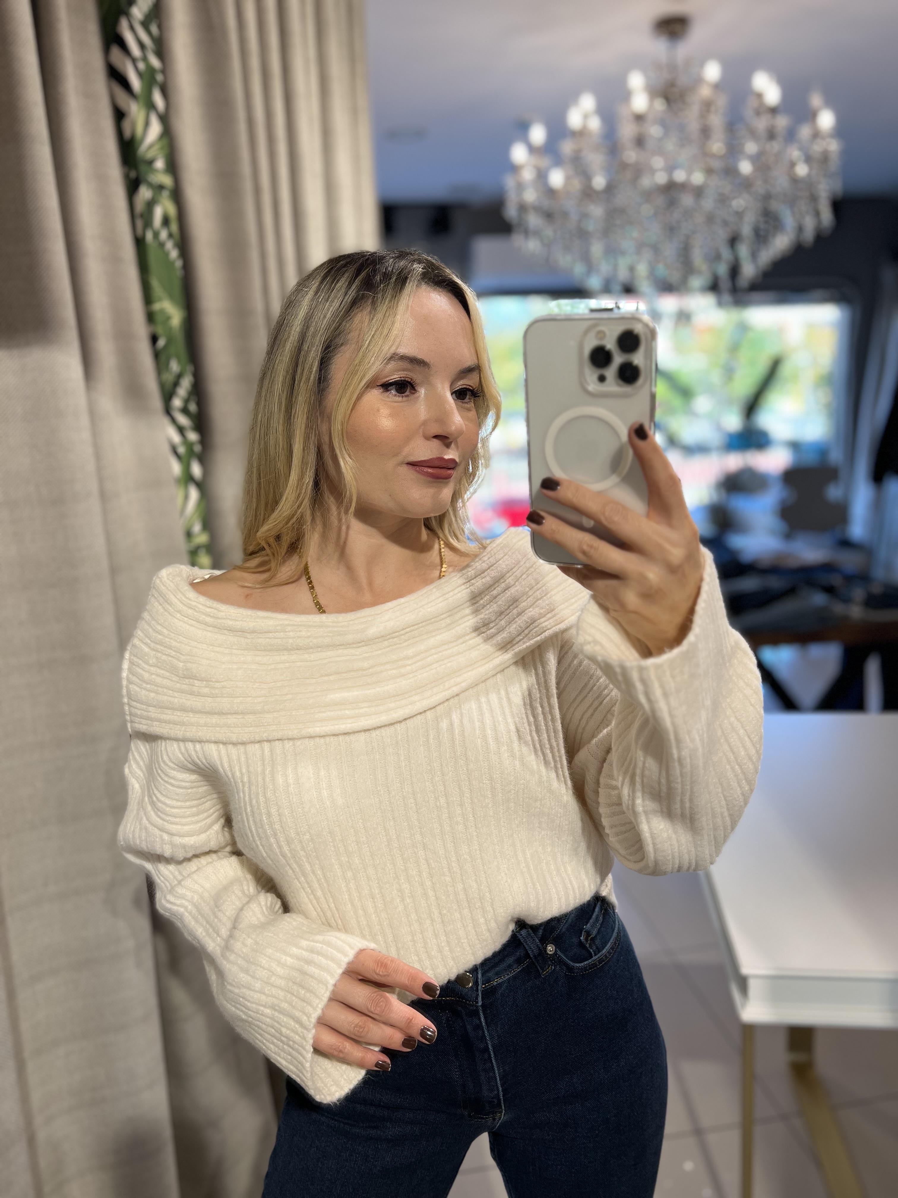 Degaje Yaka Fitilli Krem Kazak