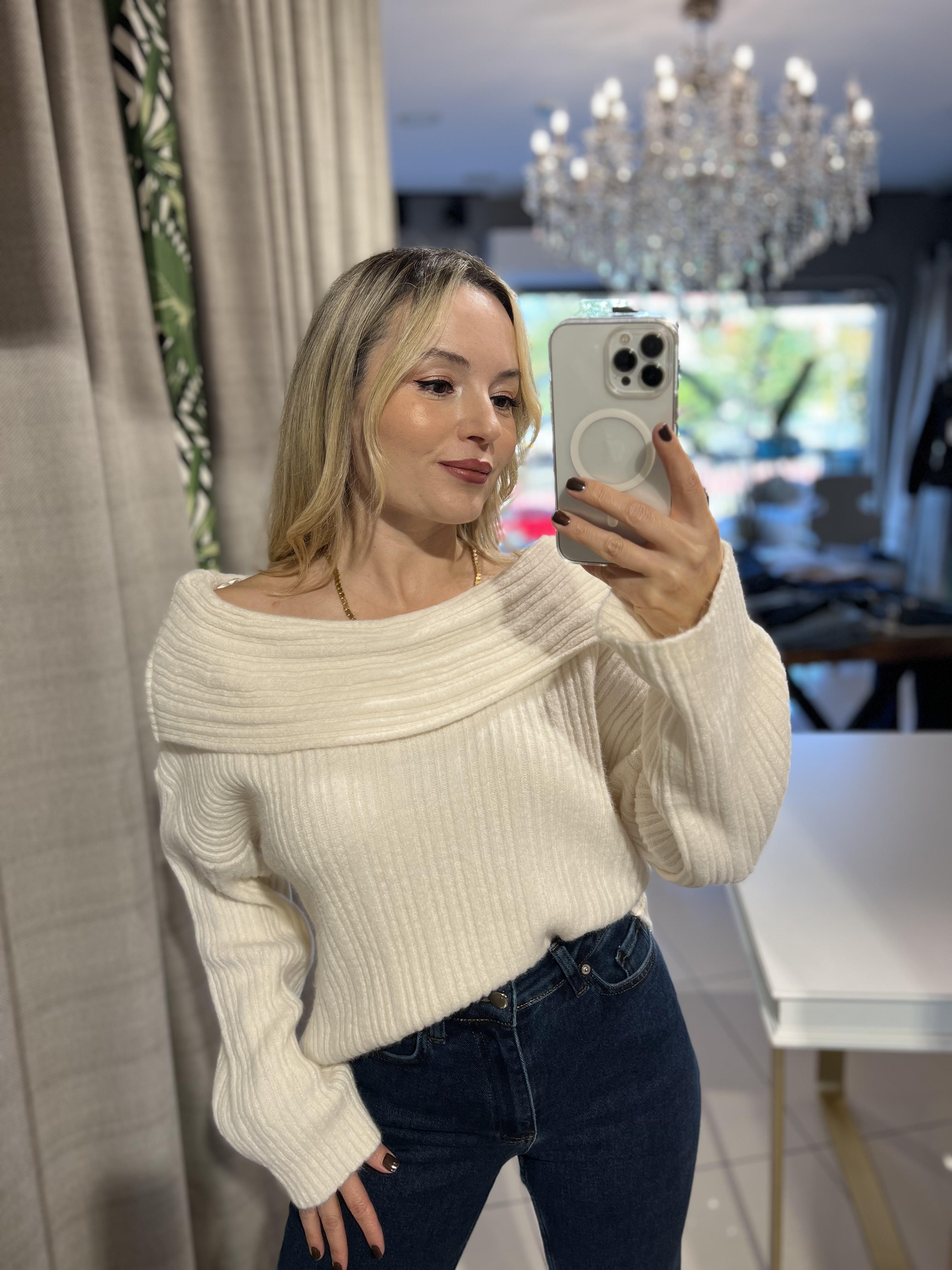 Degaje Yaka Fitilli Krem Kazak