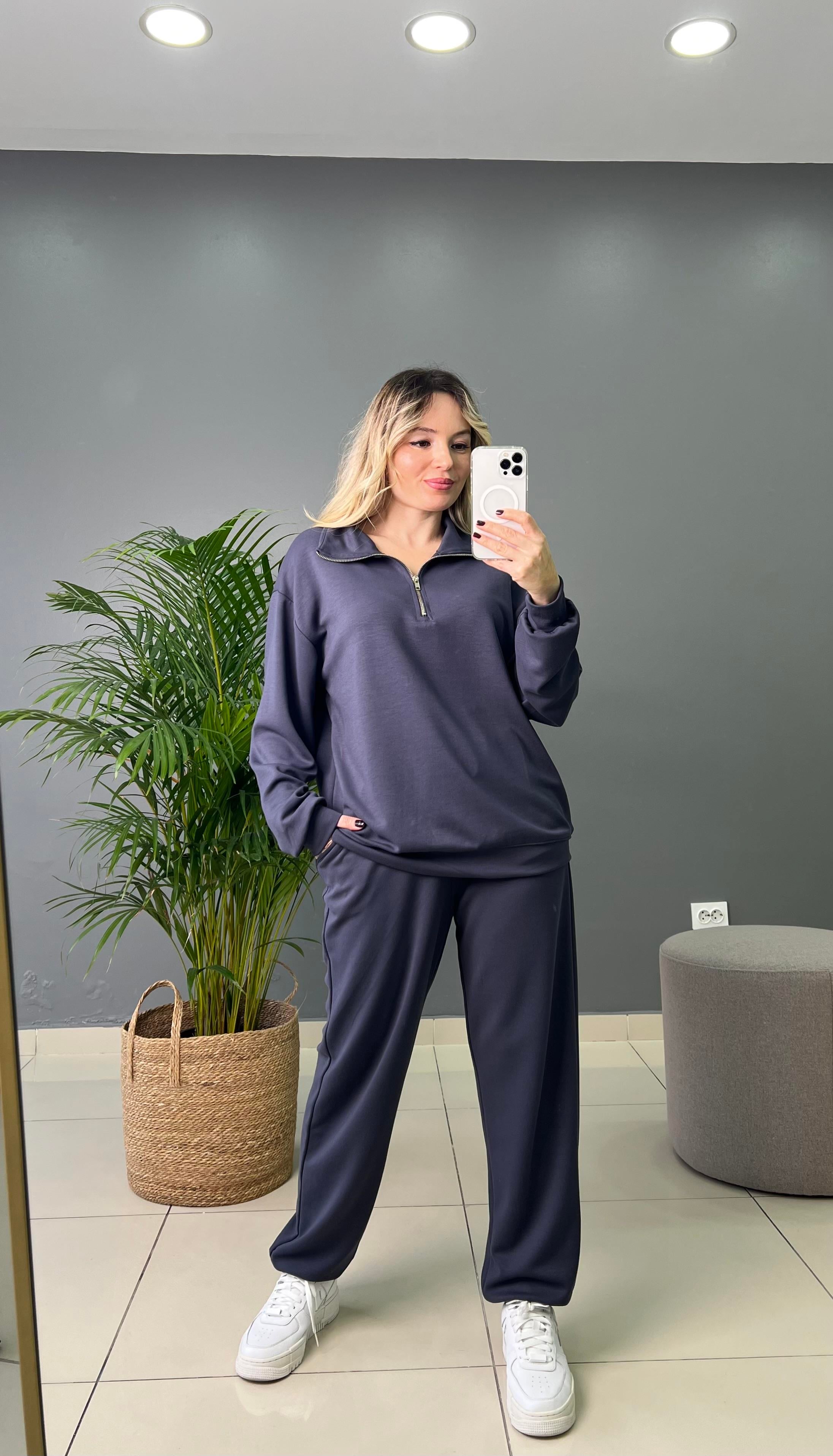 Füme Modal Kumaş Eşofman Takımı 