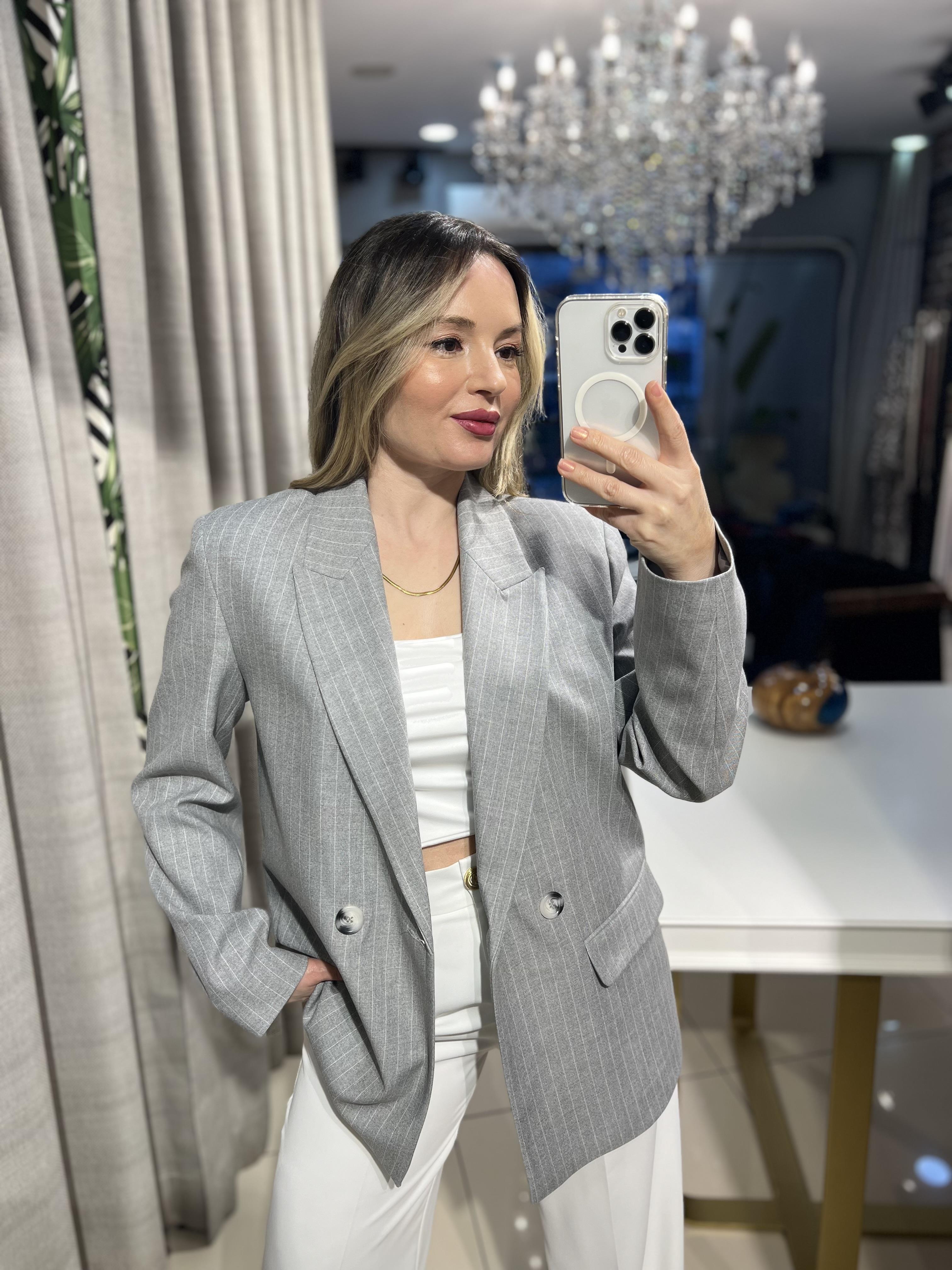 Gri Premium Blazer Ceket