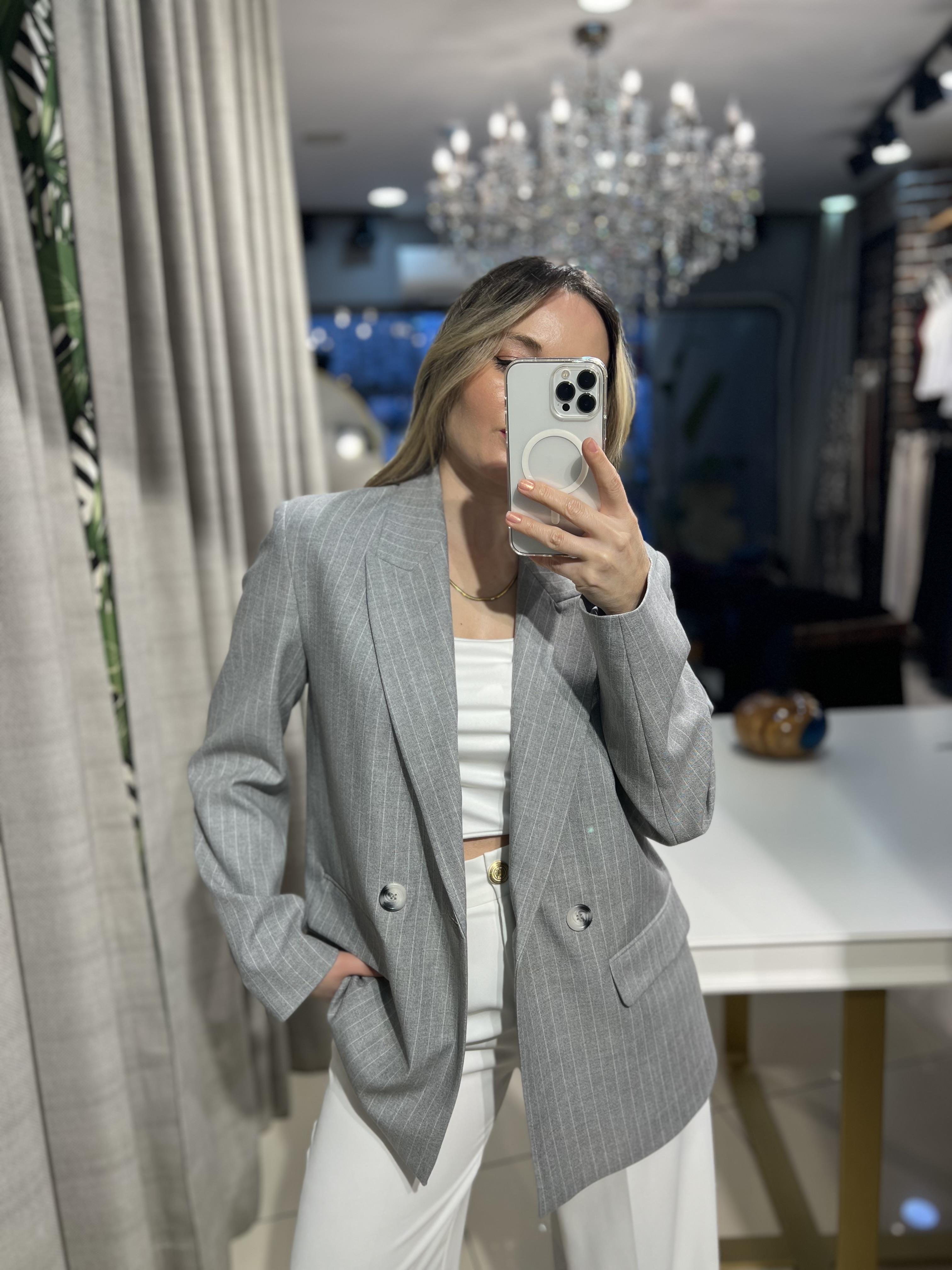 Gri Premium Blazer Ceket