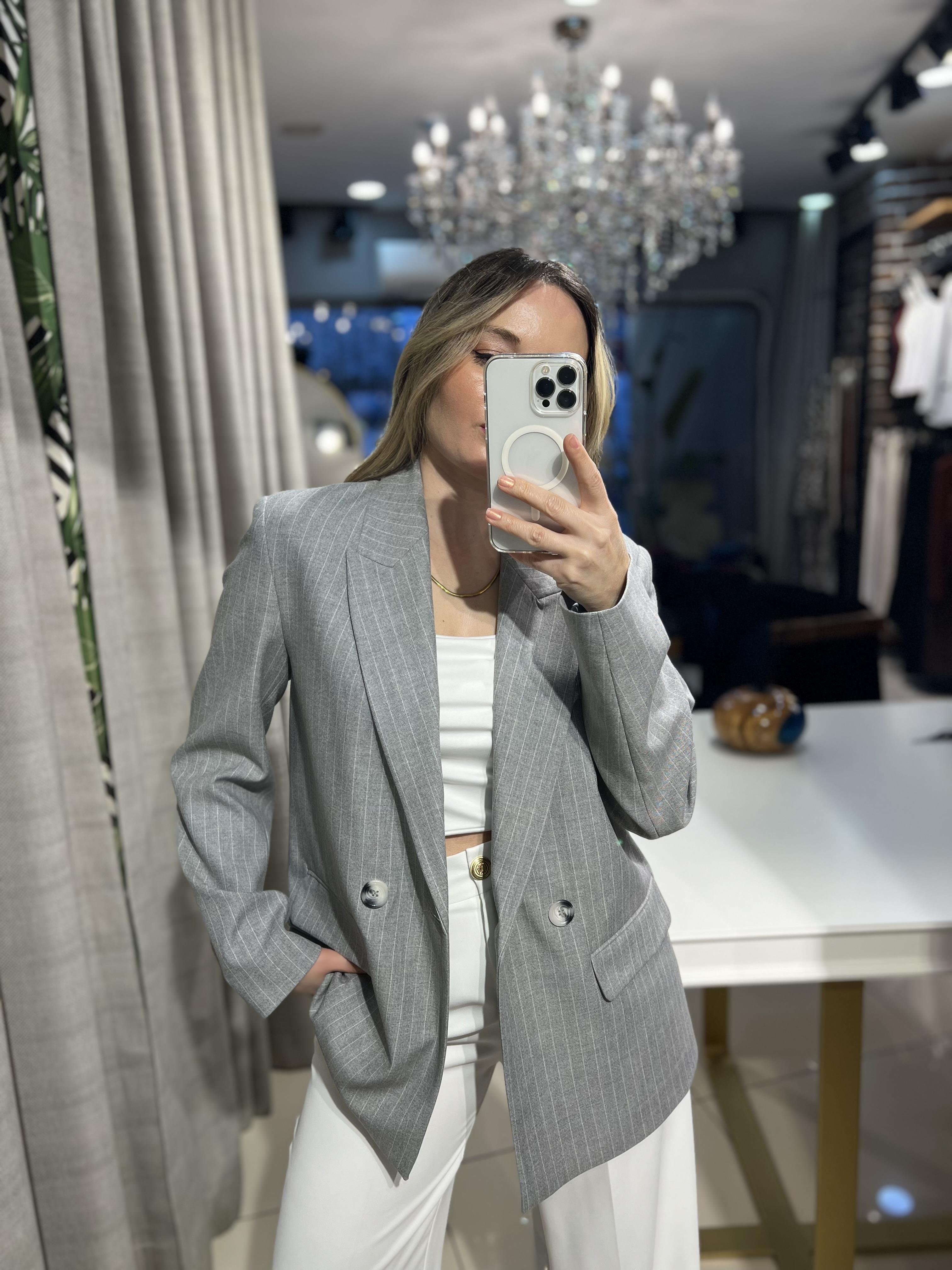 Gri Premium Blazer Ceket