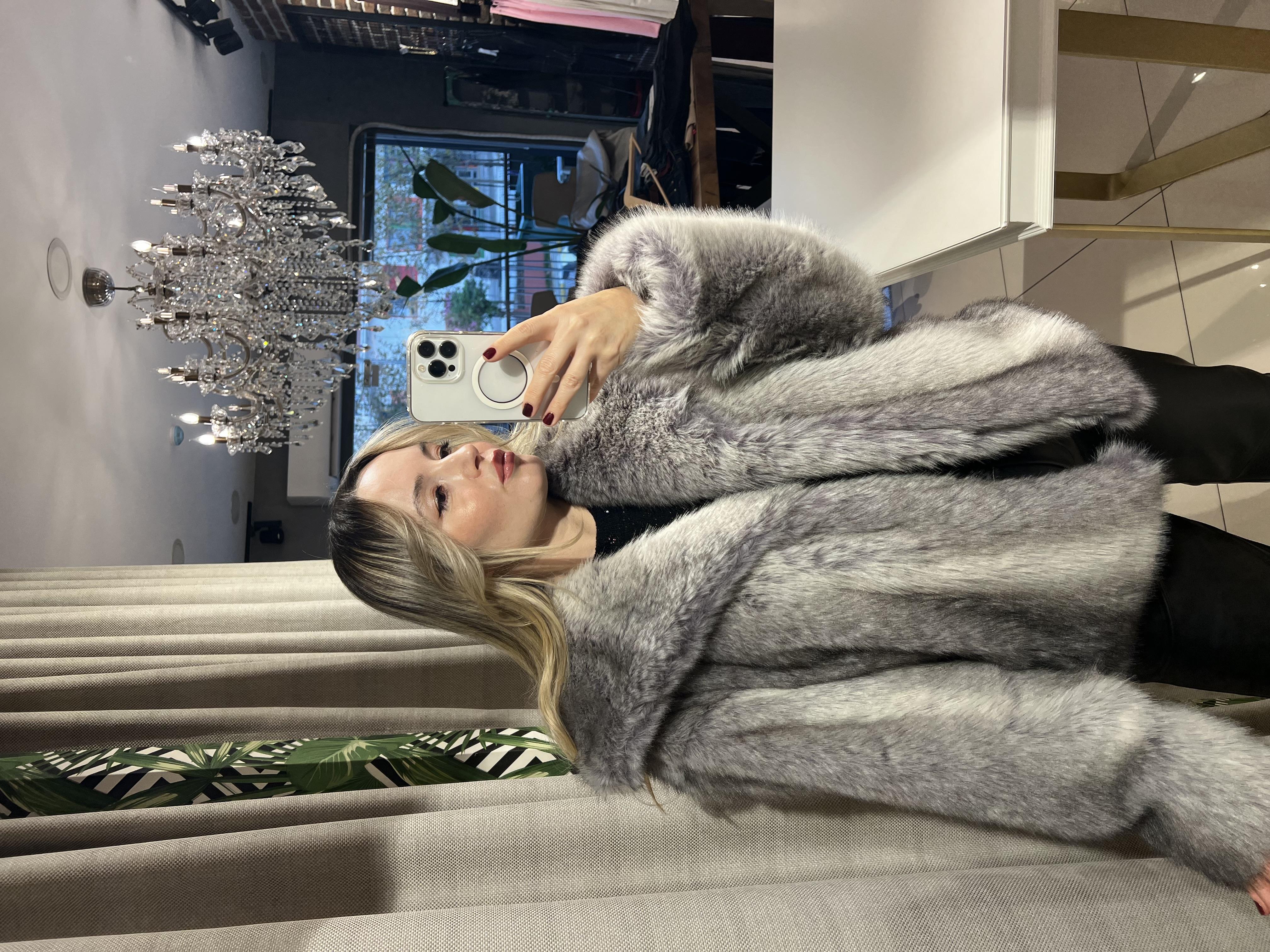 Gri Sık Dokuma Kürk