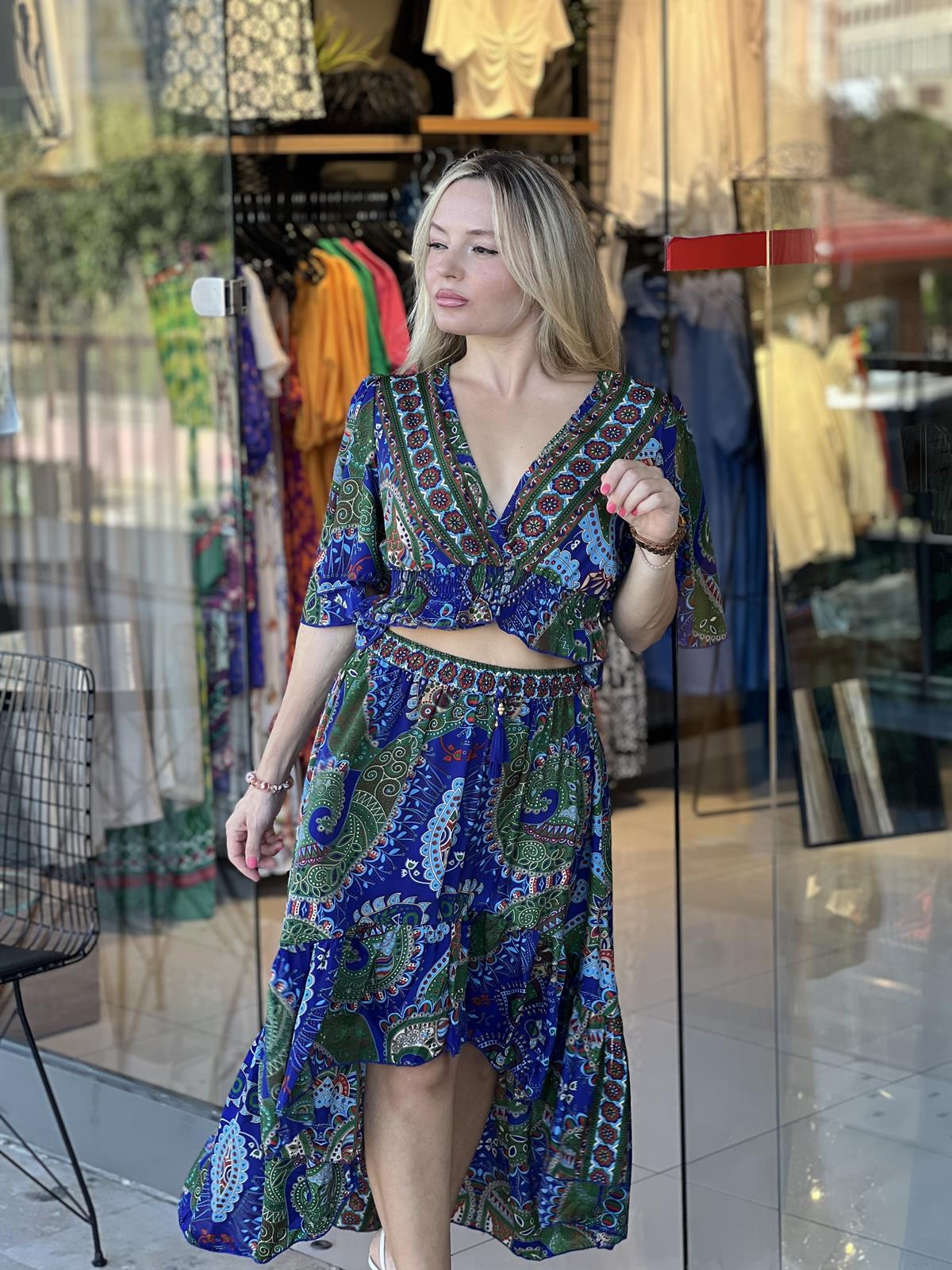 İpek Saten Kumaş İkili Takım