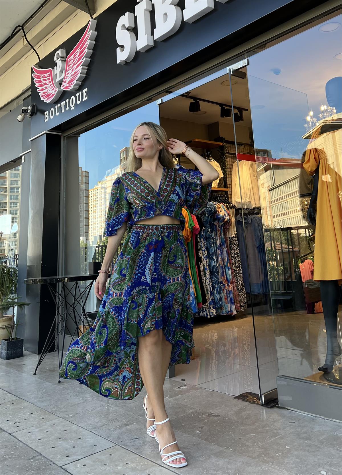 İpek Saten Kumaş İkili Takım