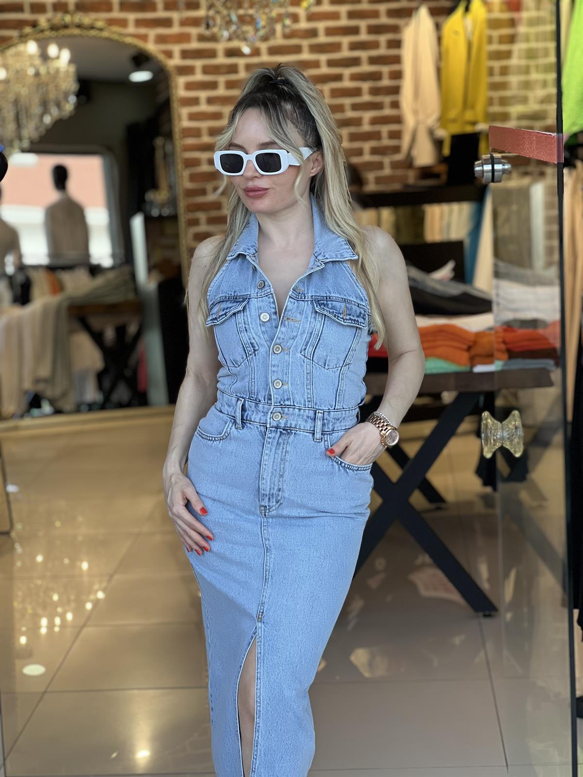 Denim Elbise