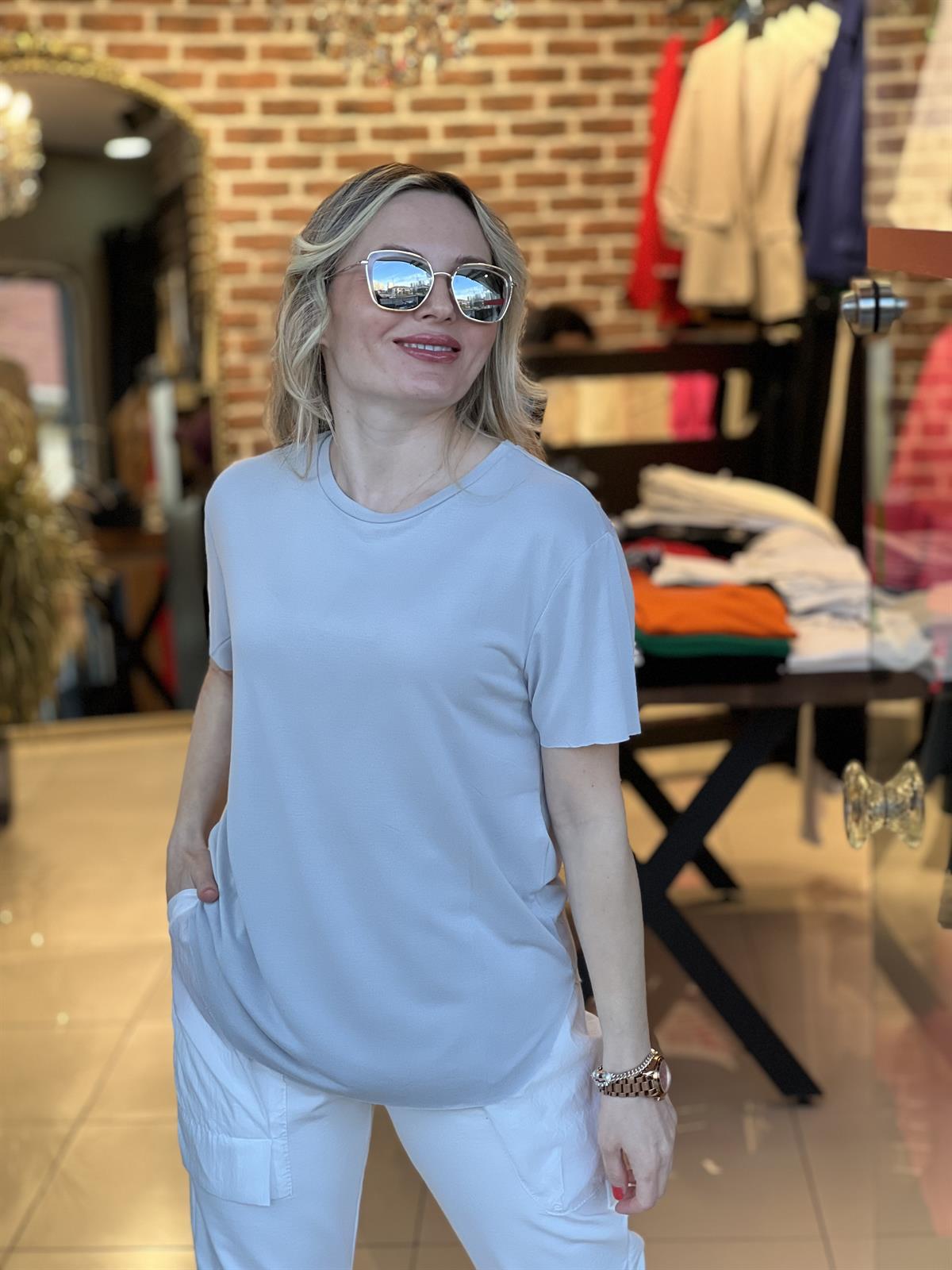 Lazer Kesim Tensel Tişört