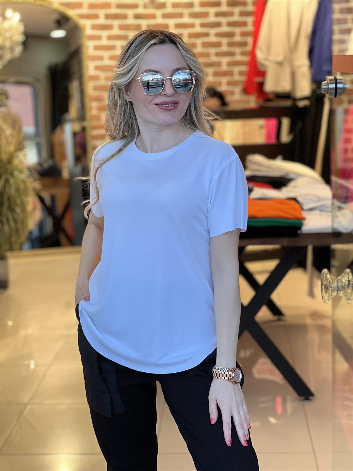 Lazer Kesim Tensel Tişört