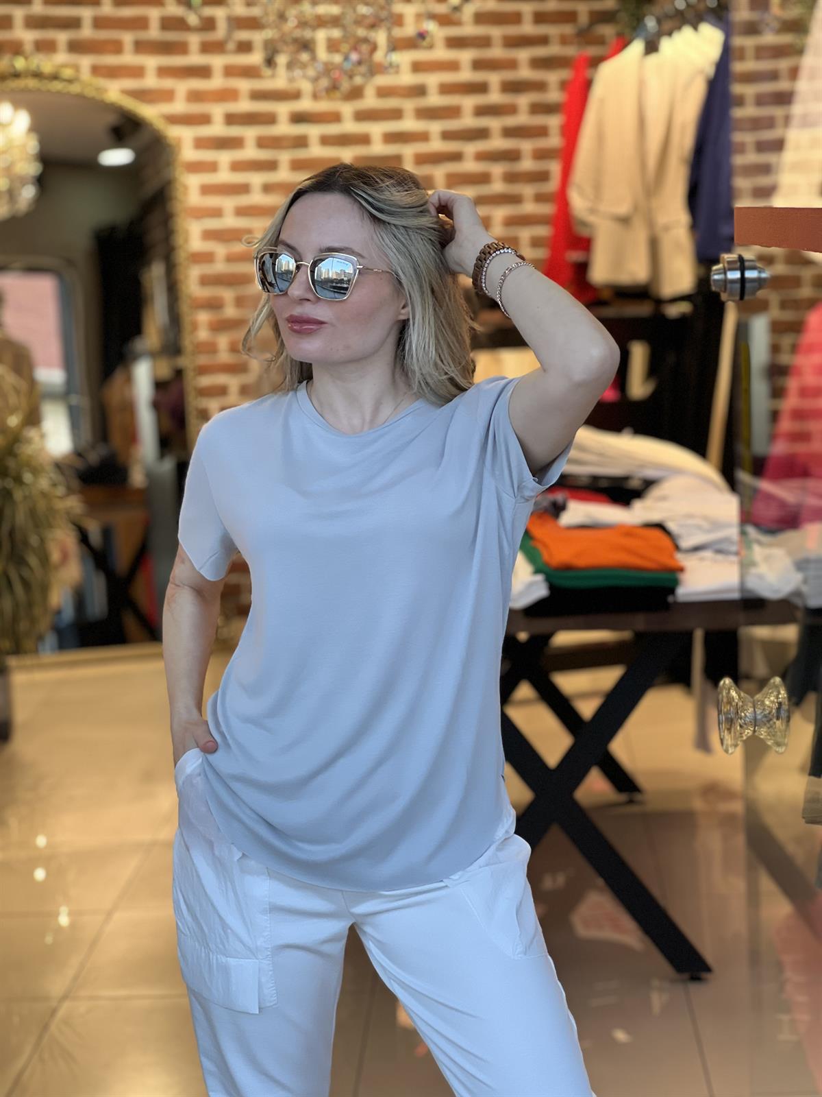 Lazer Kesim Tensel Tişört