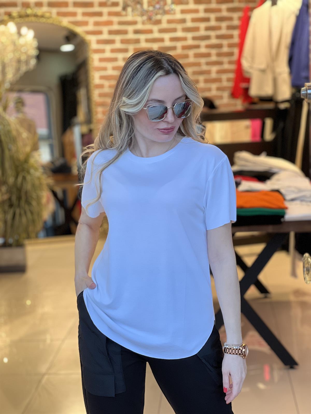 Lazer Kesim Tensel Tişört