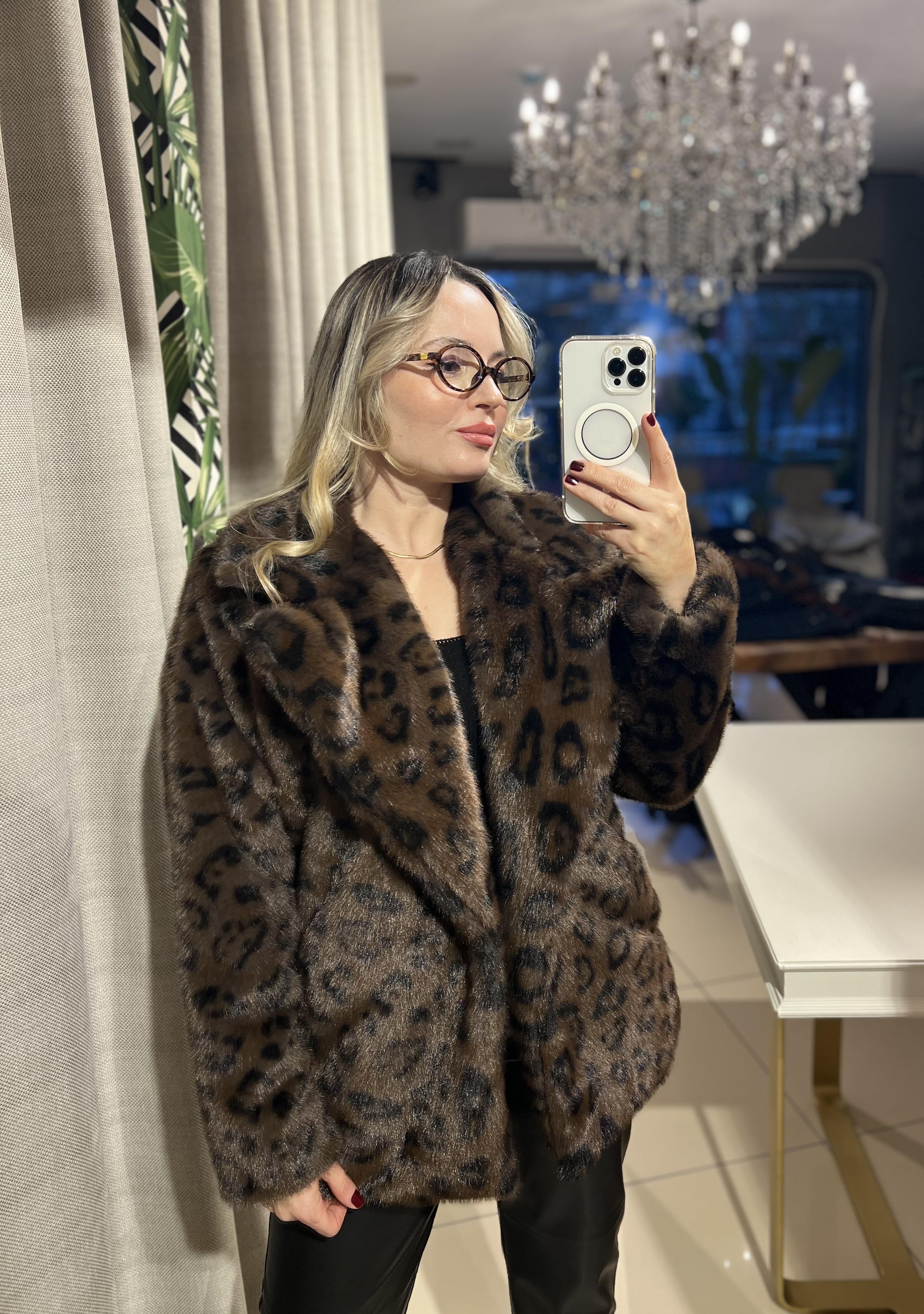 Leopar Desenli Suni Kürk