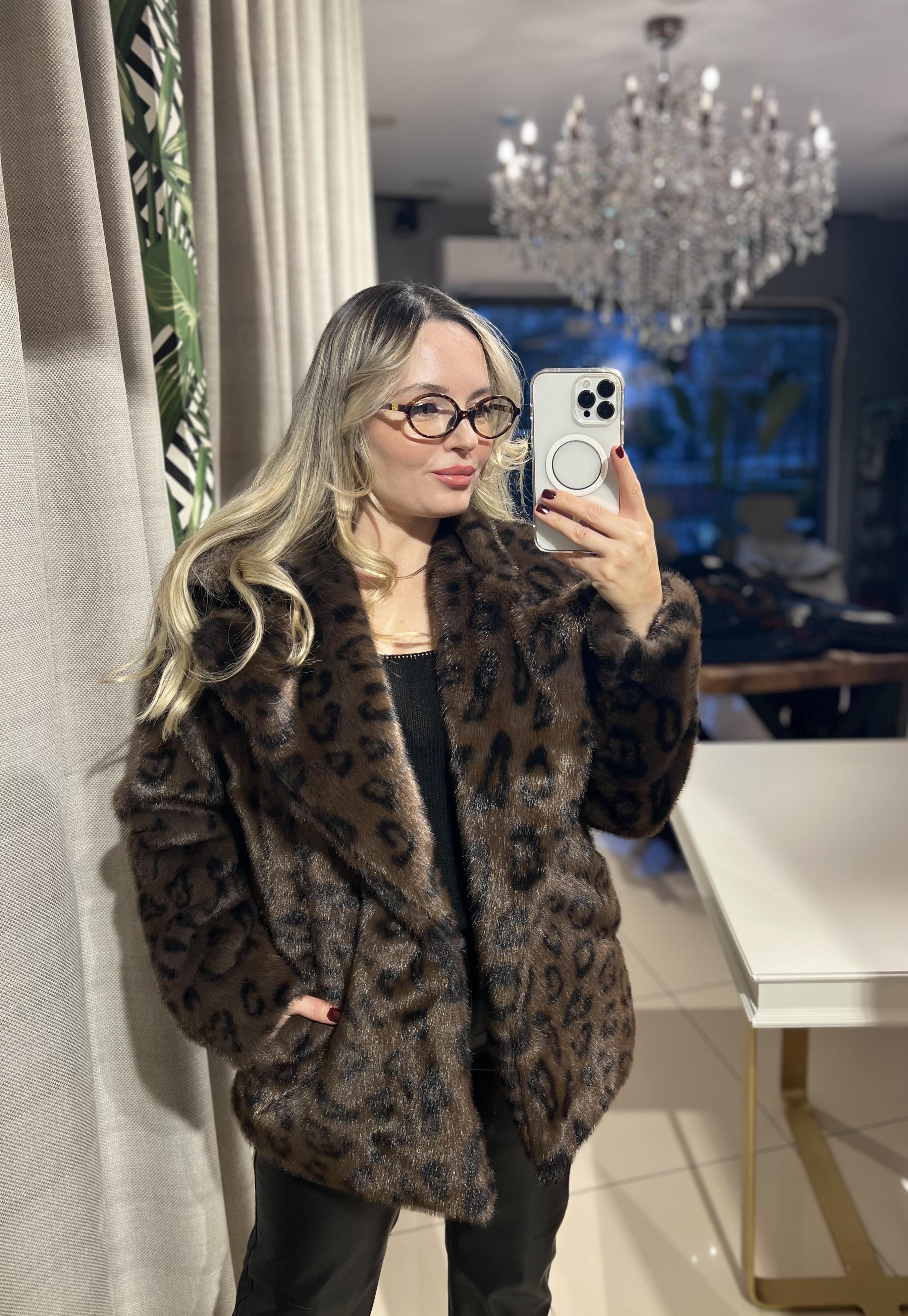 Leopar Desenli Suni Kürk