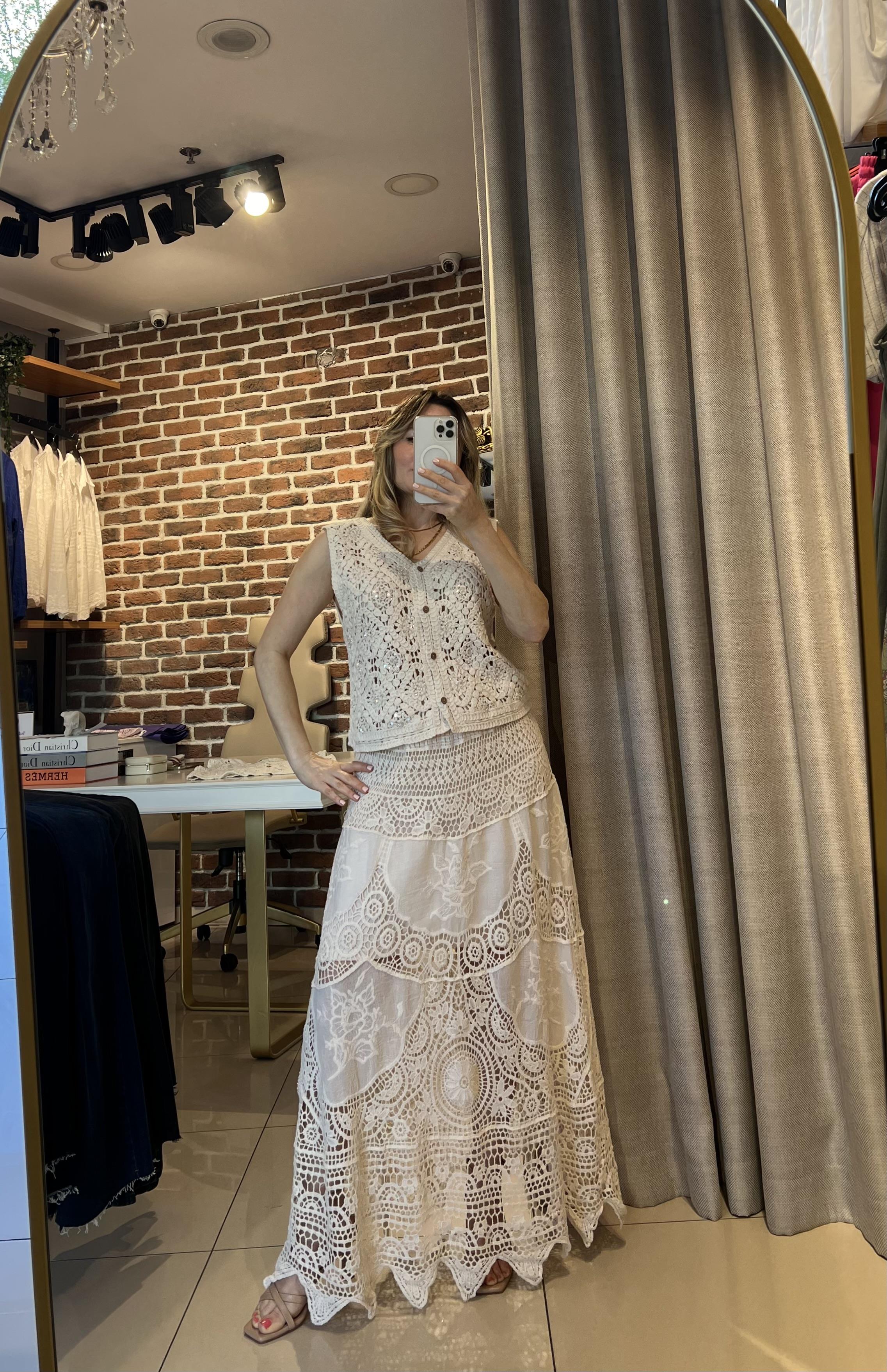 Natural Brodeli Maksi Boy Etek