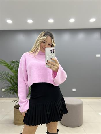 Alt Kısım Piliseli Mini Etek