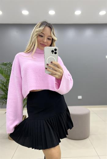 Alt Kısım Piliseli Mini Etek