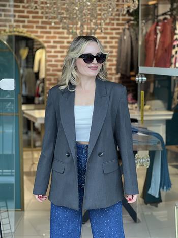 Antrasit Blazer Ceket