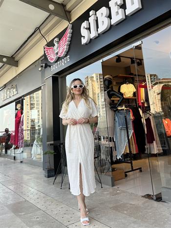 Astarlı Keten Elbise