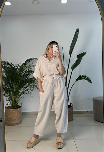 Beli Lastikli Kargo Cepli Ham Keten Pantolon