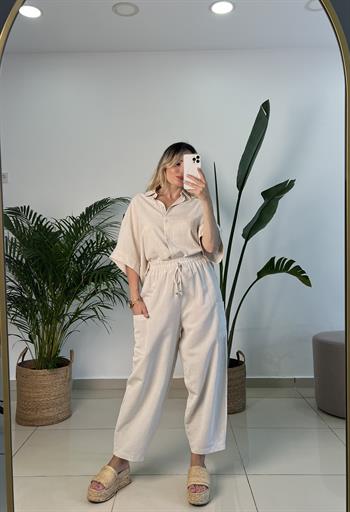 Beli Lastikli Kargo Cepli Ham Keten Pantolon