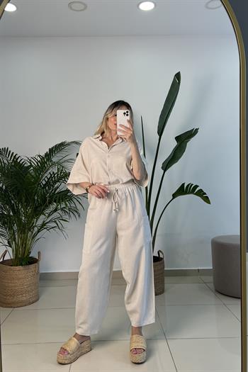 Beli Lastikli Kargo Cepli Ham Keten Pantolon