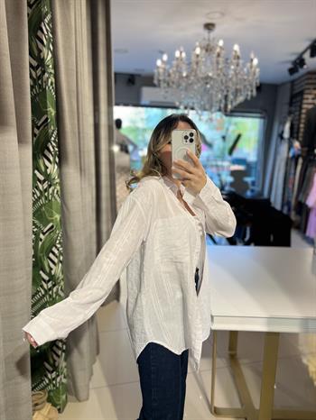 Beyaz Cotton Pamuk Gömlek