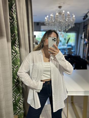 Beyaz Cotton Pamuk Gömlek