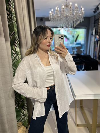 Beyaz Cotton Pamuk Gömlek