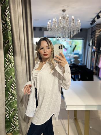 Beyaz Cotton Pamuk Gömlek