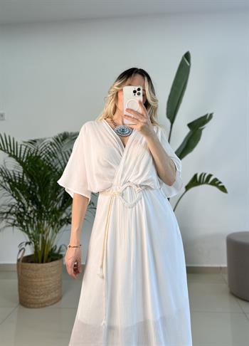 Beyaz Renk Helen Model Elbise